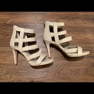 White House Black Market Neutral Gladiator Heels